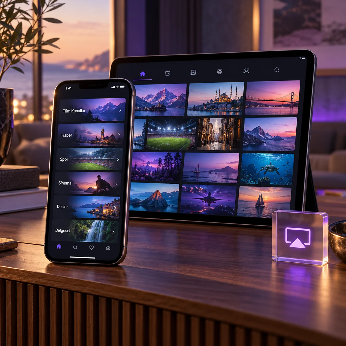 iPhone ve iPad ekranlarında IPTV oynatıcı seçeneklerinin karşılaştırılması