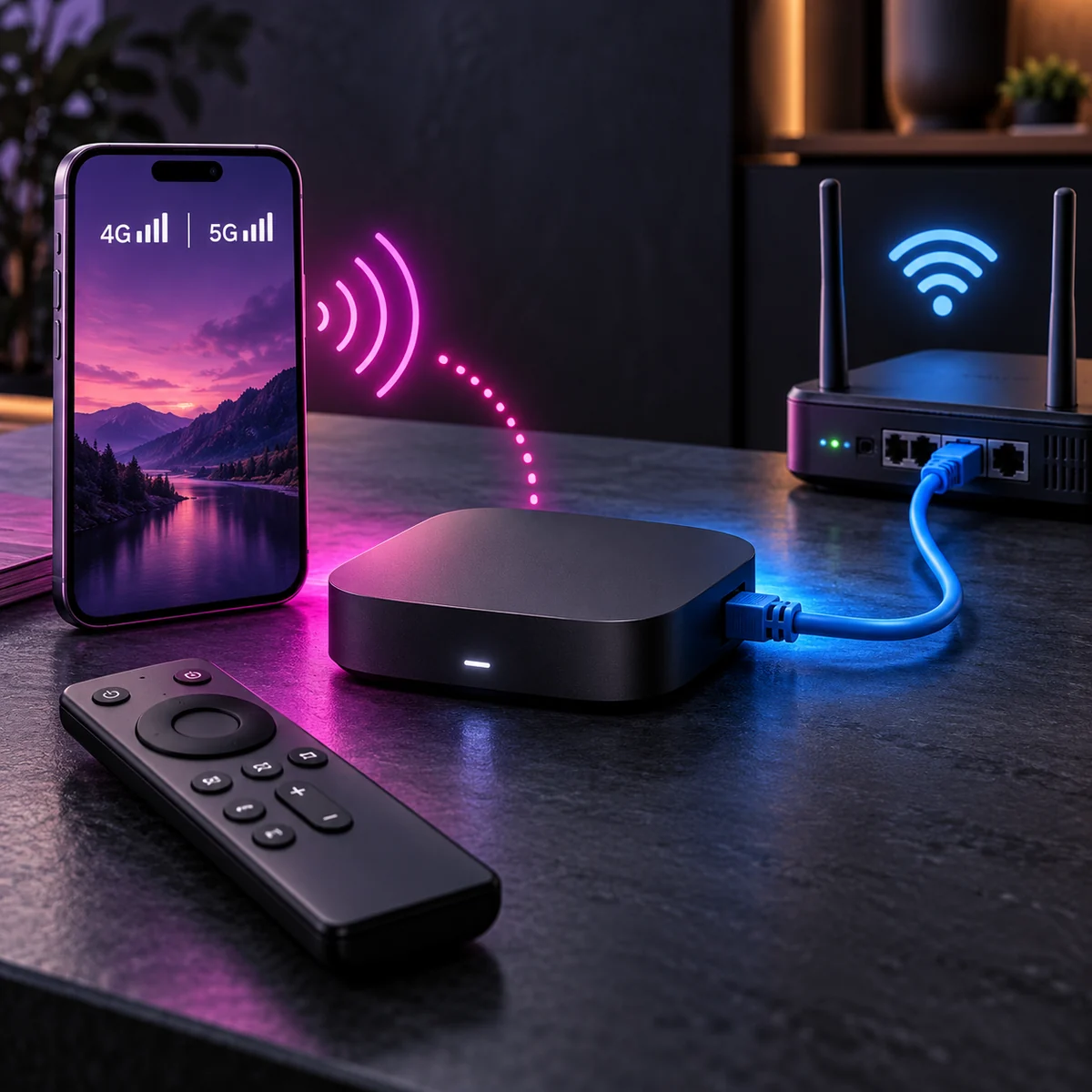 Mobil erişim noktası ve sabit yönlendiriciyle IPTV bağlantısının karşılaştırılması